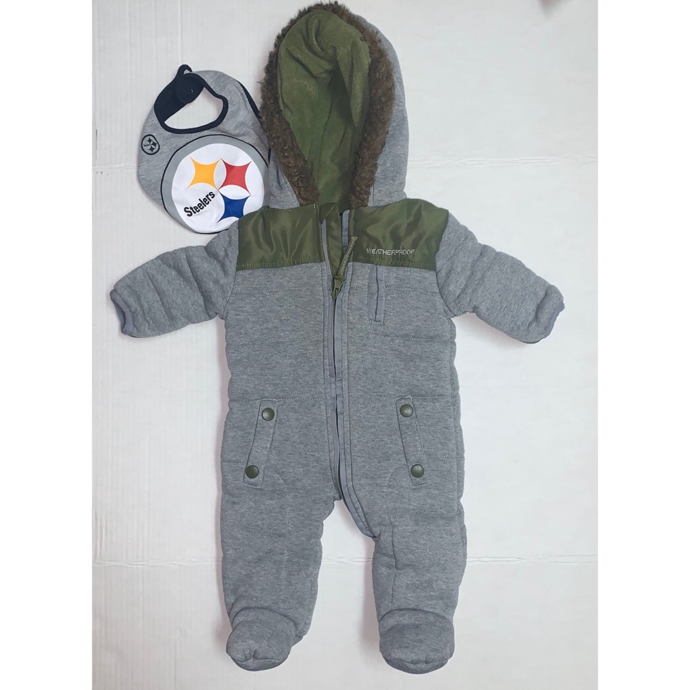 Weatherproof Baby Fleece Lined Onsie Bunting 3-6M
